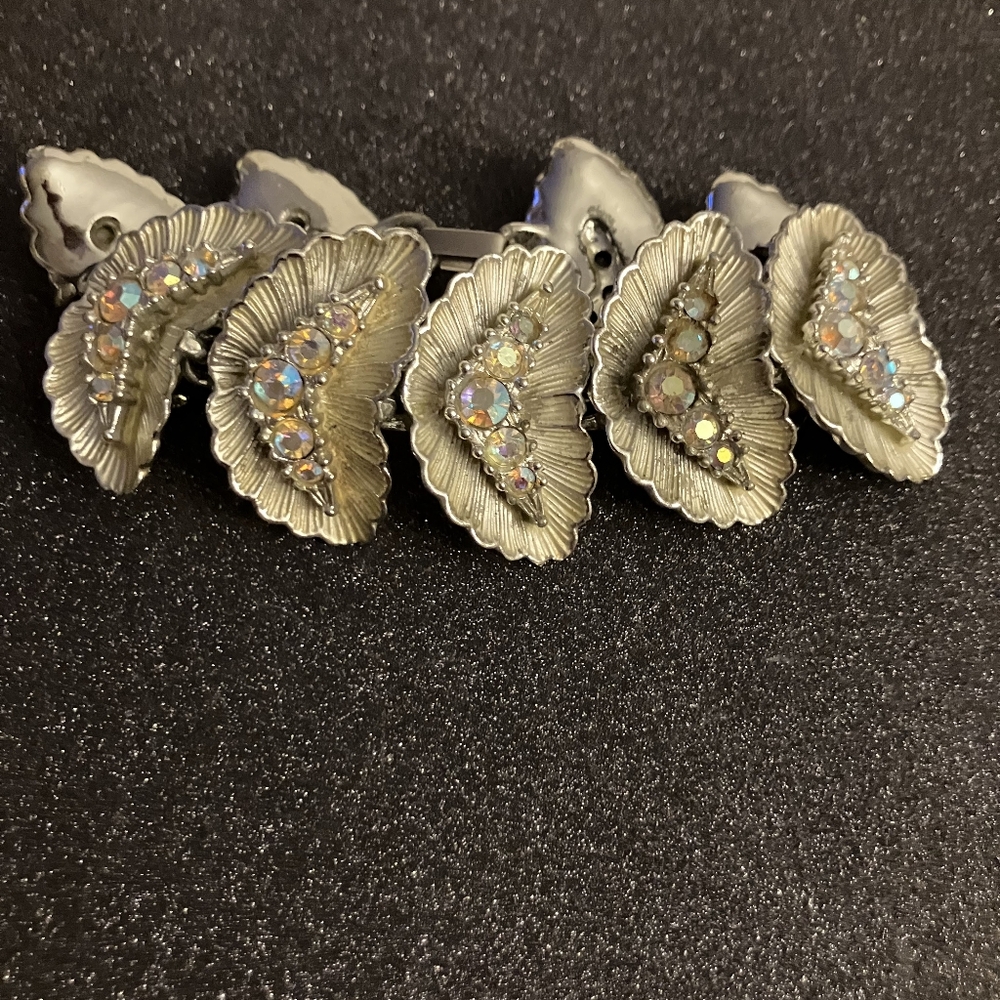 Vintage Silver Tone with AB Stones Bracelet